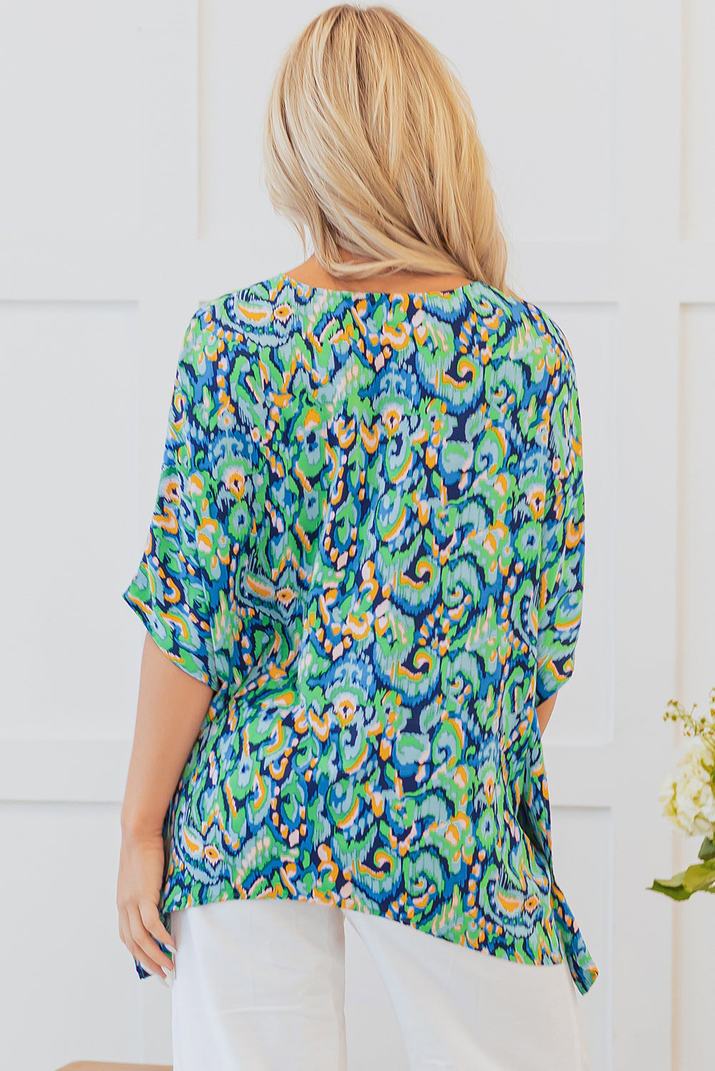 Madeleine Abstract Loose Fit Tunic Blouse-1